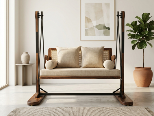 Suryavanshi Kingston Sheesham Wood 2 Seater Reversible Swing