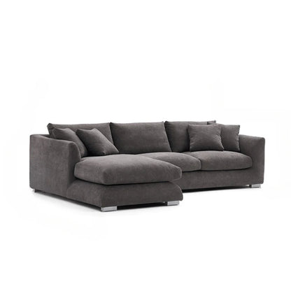 Suryavanahsi Furniture Classic Grey L-Shaped Sectional Sofa