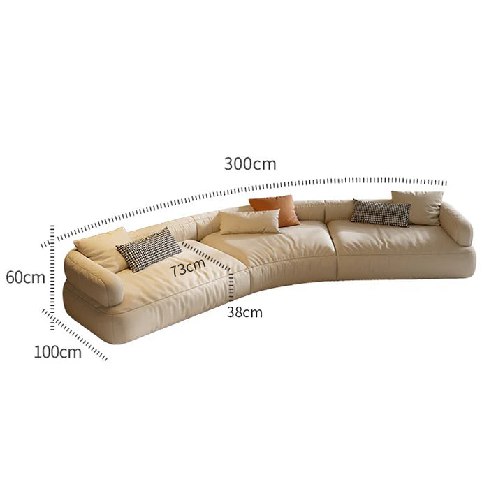 Suryavanshi Serena Luxe Cream Large Corner Freestyle Modular Minimalist Sofa