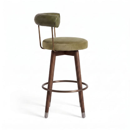 Sterling Olive Green Leatherette Counter Height Bar Stool