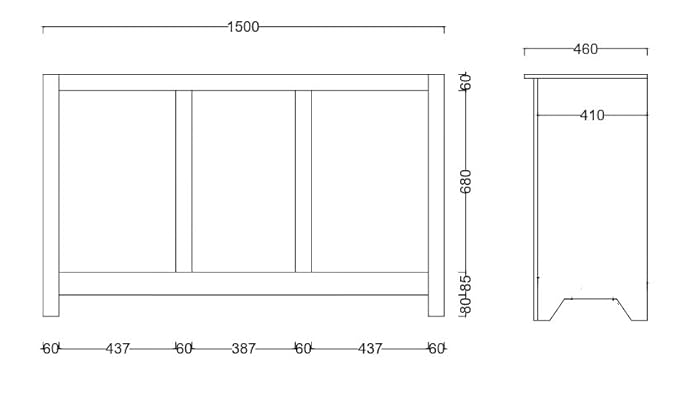 Suryavanshi Sheesham Wood 3-Door 3-Drawer Sideboard, Wooden Sideboard Cabinet for Living Room