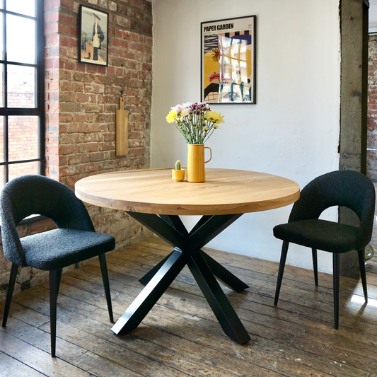 HOLLAND Solid Oak Smooth Finish Dining Table