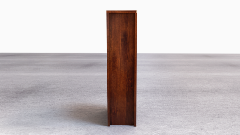 Suryavanshi Mango Wood Bookshelf with Brass Inlay – Elegant Storage and Display (35.5D x 120W x 118H)