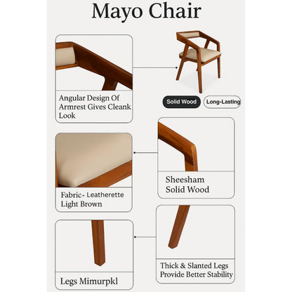 Solid Sheesham Wood Arm Chair (Multipurpose Chair)