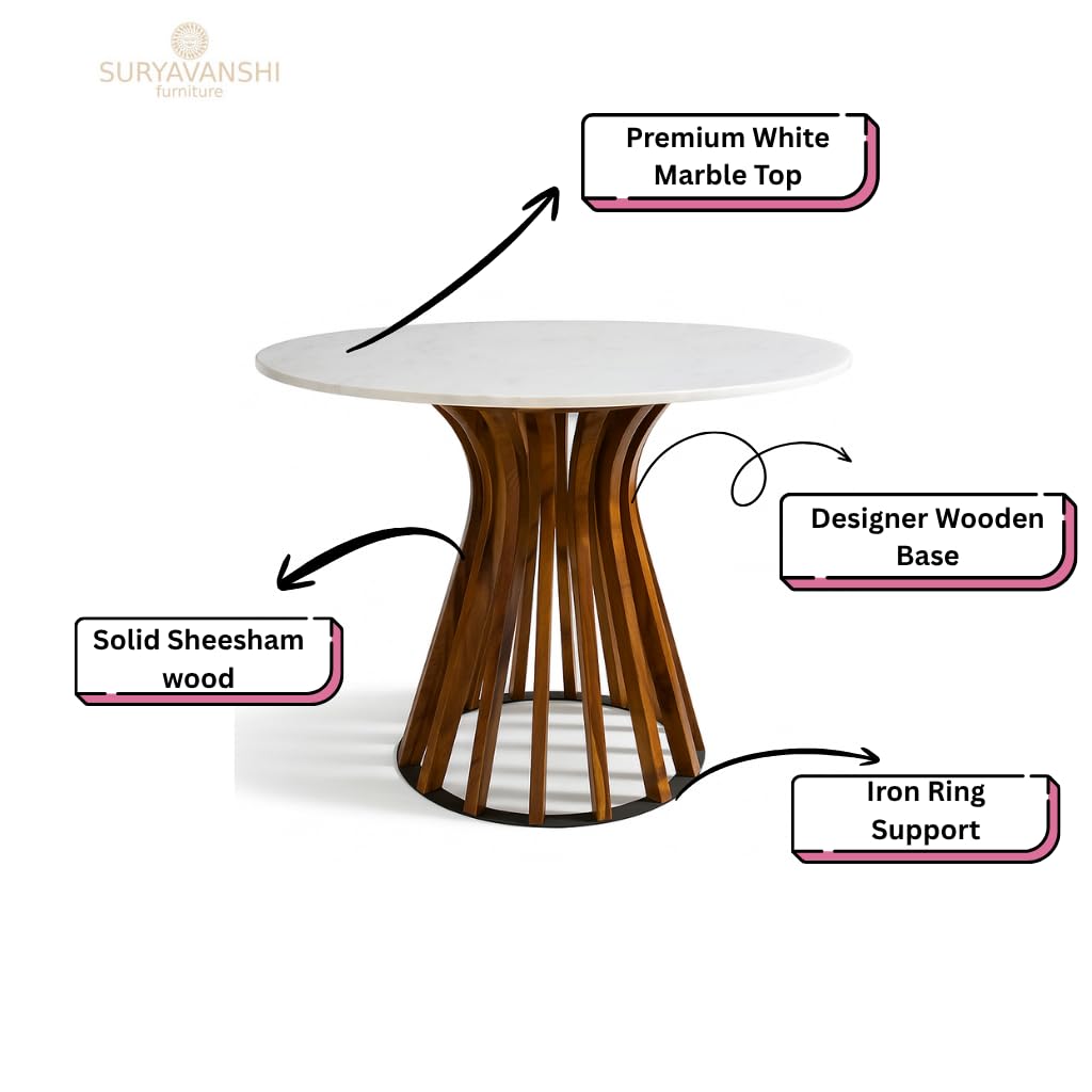 Harmony Modern Solid Wood Round Dining Table