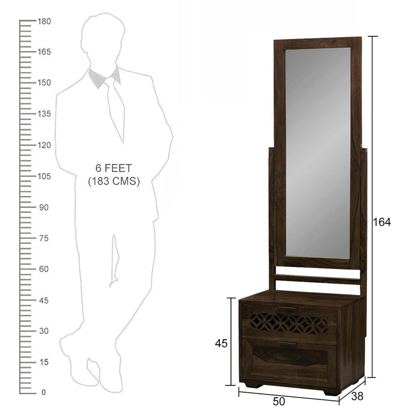Aaranya Sheesham Wood Dressing Table with Mirror for Bedroom