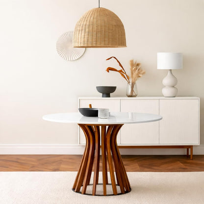 Harmony Modern Solid Wood Round Dining Table