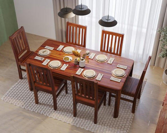 SURYAVANSHI Sheesham Wood Dining Table and Chair Set – 4 or 6 Seater – Multiple Size Options