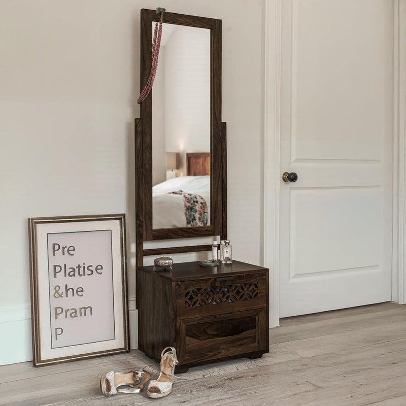 Aaranya Sheesham Wood Dressing Table with Mirror for Bedroom