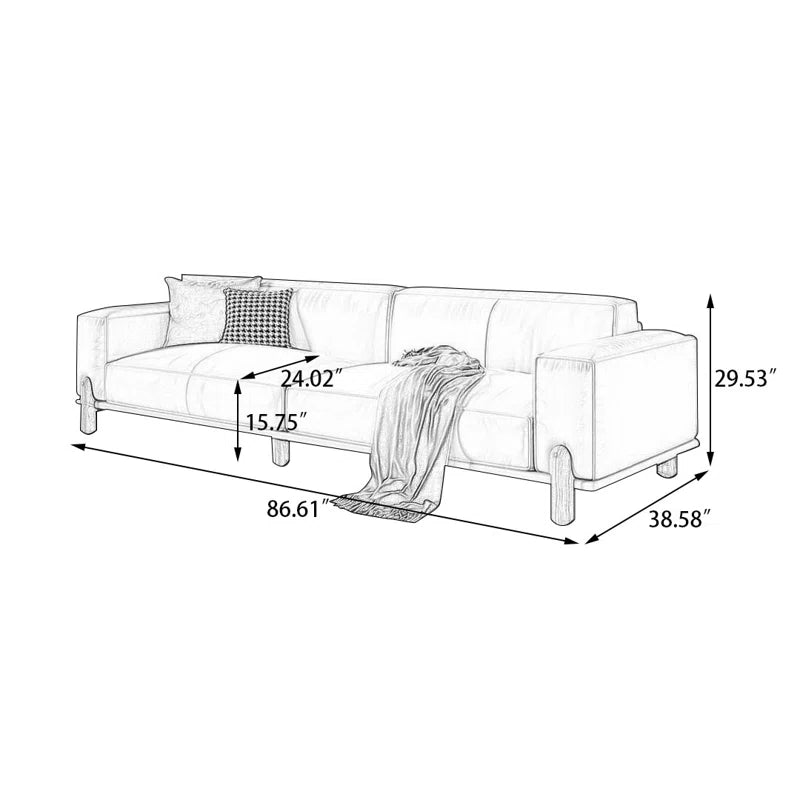 Suryavanshi Emerald Luxe Pu Leather Sofa – Modern 3-Seater Couch with Solid Wood Legs | Elegant Green Living Room Furniture