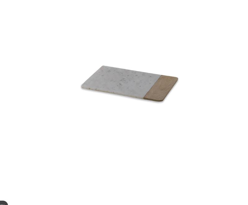 Suryavanshi Long Marble Serving Board - White (Large 2cm x 35.5 x 22cm)