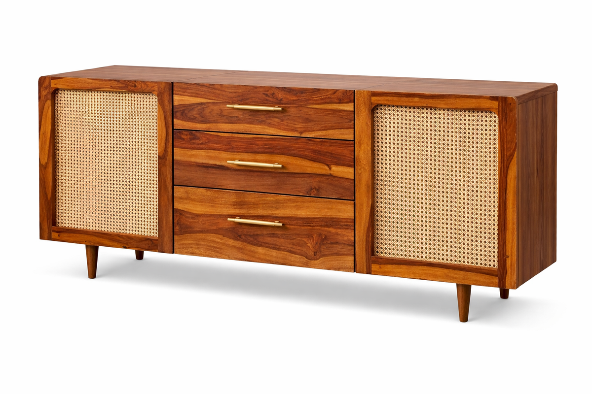 Maya Premium Sheesham Wood Sideboard For Living Room