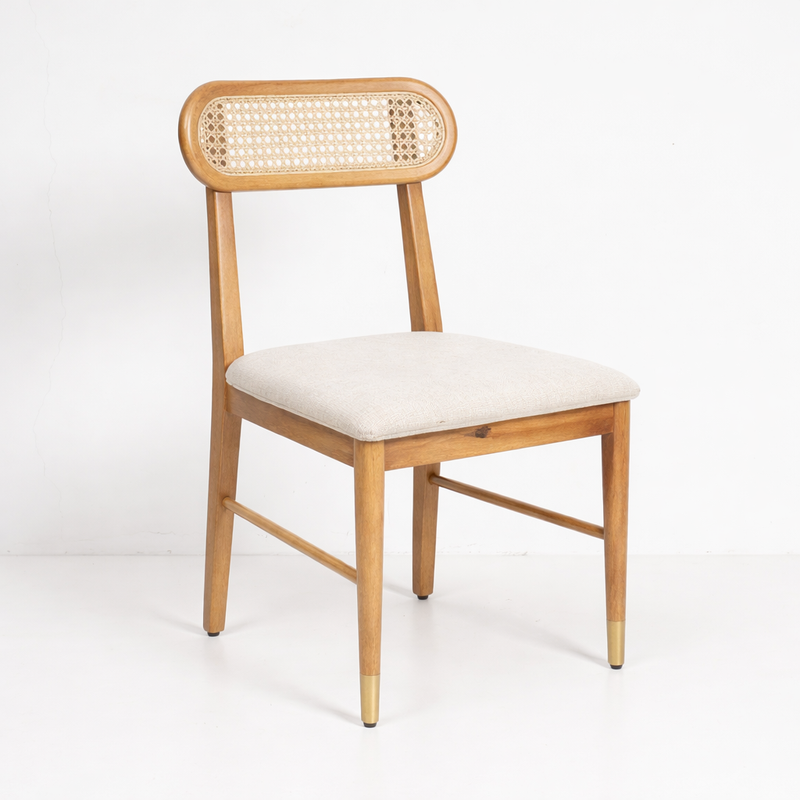 Modern Round Marble Top Dining Table for 4 Seater Dining Set – Solid Mango Wood Base