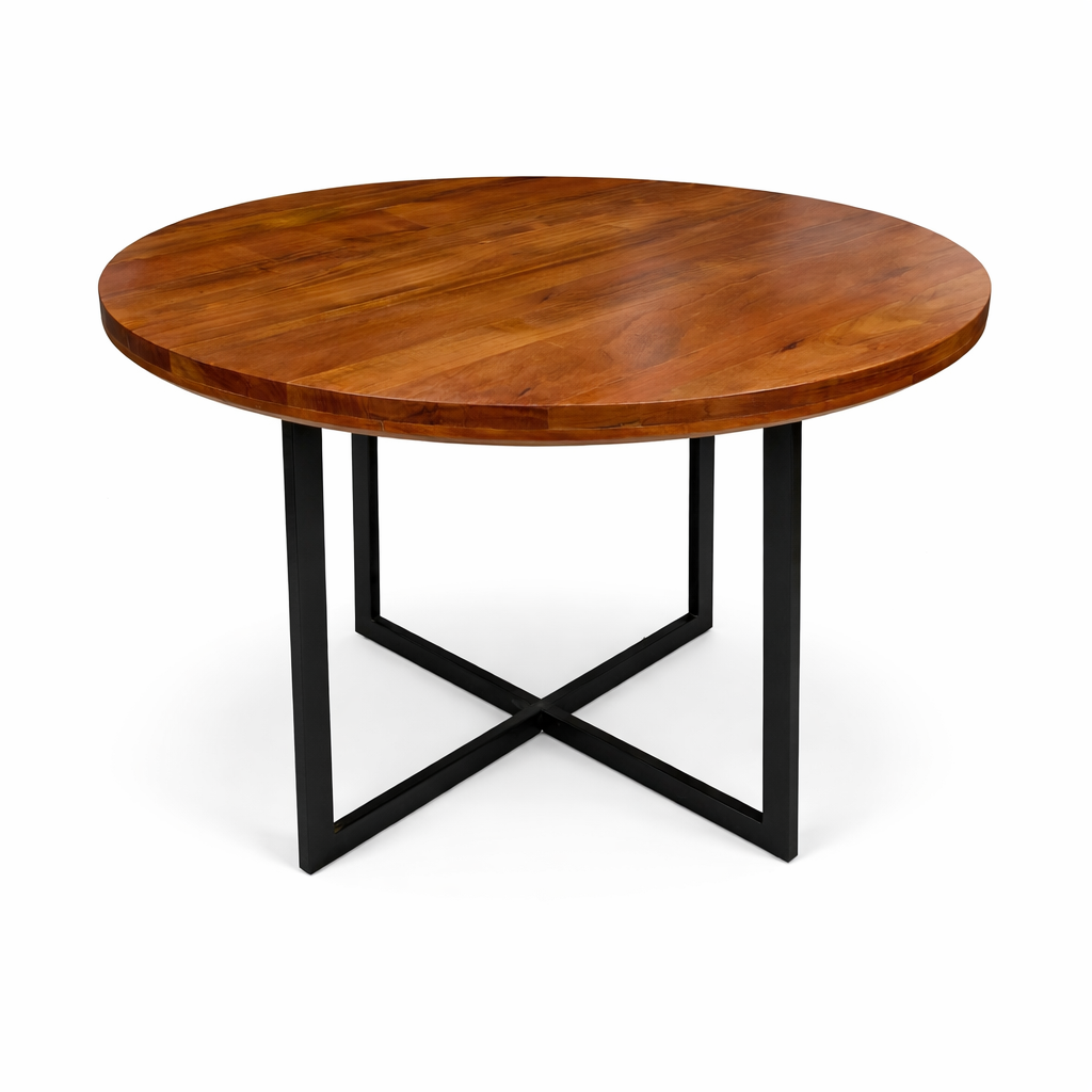 Acacia Wood 4 Seater Dining Table Set