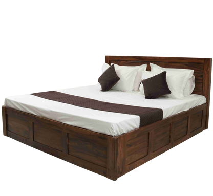 Suryavanshi Solid Sheesham Wood Queen/King Size Bed with Storage & Headboard