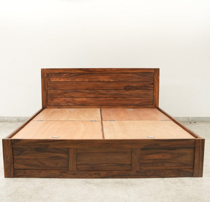 Suryavanshi Solid Sheesham Wood Queen/King Size Bed with Storage & Headboard