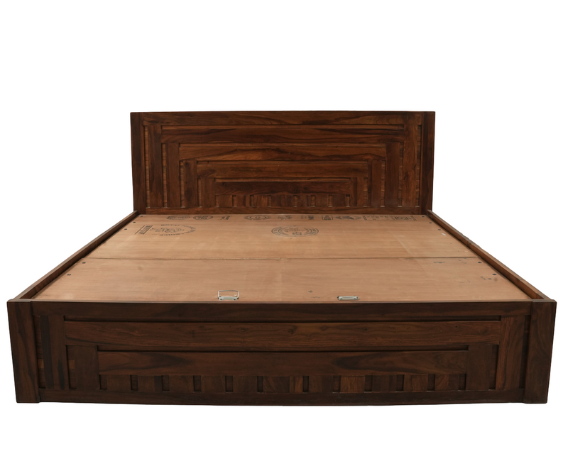 Suryavanshi OTTOMAN  Solid Sheesham Wood Storage Bed with Hydraulic Lift & Manual