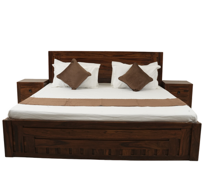 Suryavanshi OTTOMAN  Solid Sheesham Wood Storage Bed with Hydraulic Lift & Manual