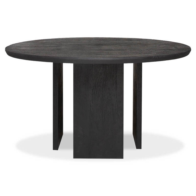 Suryavanshi Mango Wood Round Dining Table – Exquisite Craftsmanship – Elegant Centerpiece for Gatherings (Mango Wood-Round, Dia.140 cm and H76 cm)