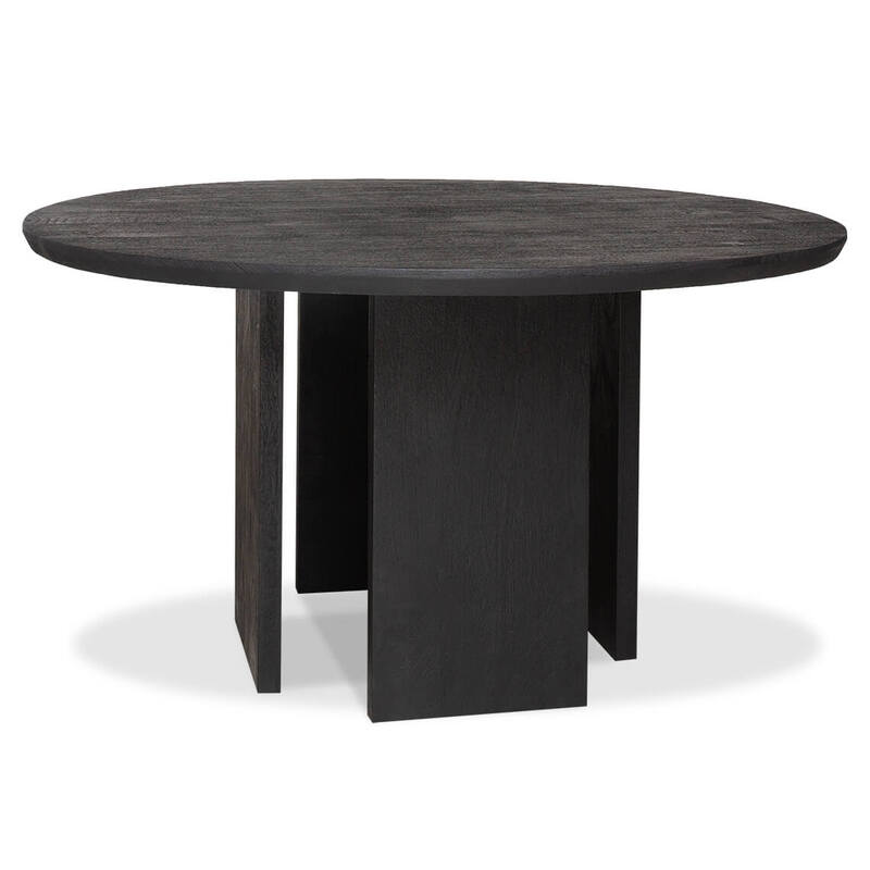 Suryavanshi Mango Wood Round Dining Table – Exquisite Craftsmanship – Elegant Centerpiece for Gatherings (Mango Wood-Round, Dia.140 cm and H76 cm)