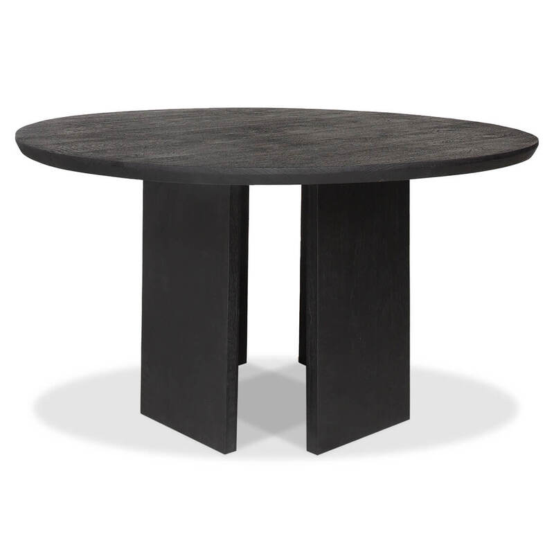 Suryavanshi Mango Wood Round Dining Table – Exquisite Craftsmanship – Elegant Centerpiece for Gatherings (Mango Wood-Round, Dia.140 cm and H76 cm)