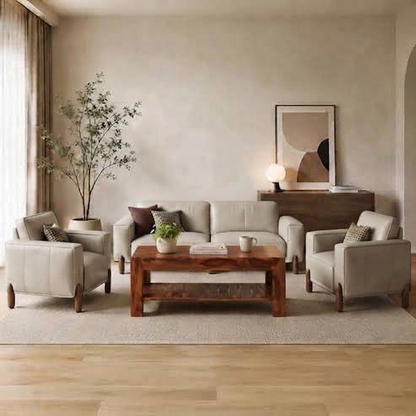 Emerald Luxe Pu Leather Olive Green Sofa – Modern Couch with Solid Wood