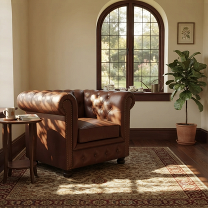 Suryavanshi Leatherette 1 Seater Sofa – Sleek and Stylish