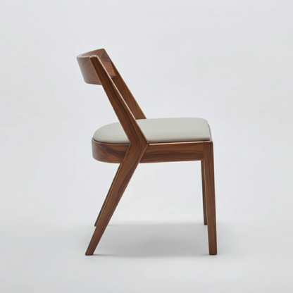 Suryavanshi Solid Sheesham Wood Dining Chair with Fabric Seat – Modern Armless Chair for Dining Room, Living Room & Café (Natural Finish)