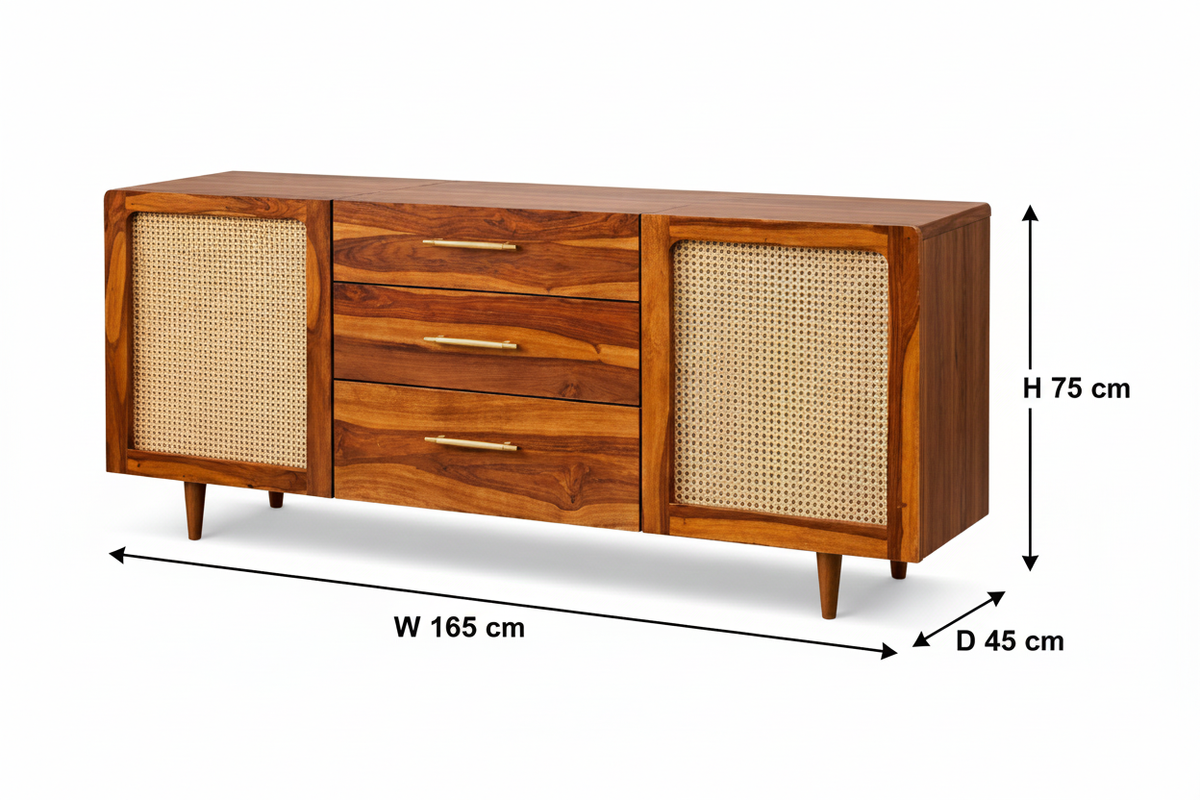 Maya Premium Sheesham Wood Sideboard For Living Room