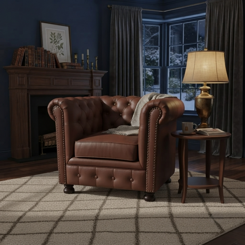 Suryavanshi Leatherette 1 Seater Sofa – Sleek and Stylish
