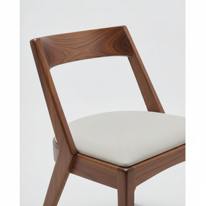 Suryavanshi Solid Sheesham Wood Dining Chair with Fabric Seat – Modern Armless Chair for Dining Room, Living Room & Café (Natural Finish)