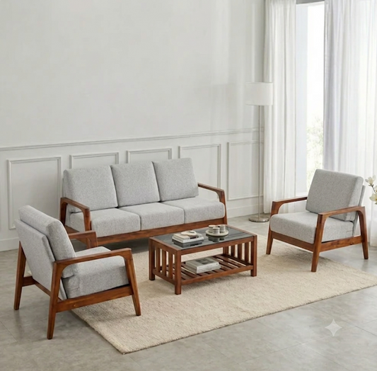 Mayfair Solid sheesham Wood Set - Grey