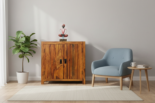 Suryavanshi Sheesham Wood 2-Door Wooden Sideboard Cabinet for Living Room, Kitchen Crockery Cabinets