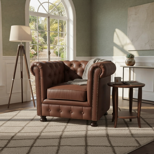 Suryavanshi Leatherette 1 Seater Sofa – Sleek and Stylish
