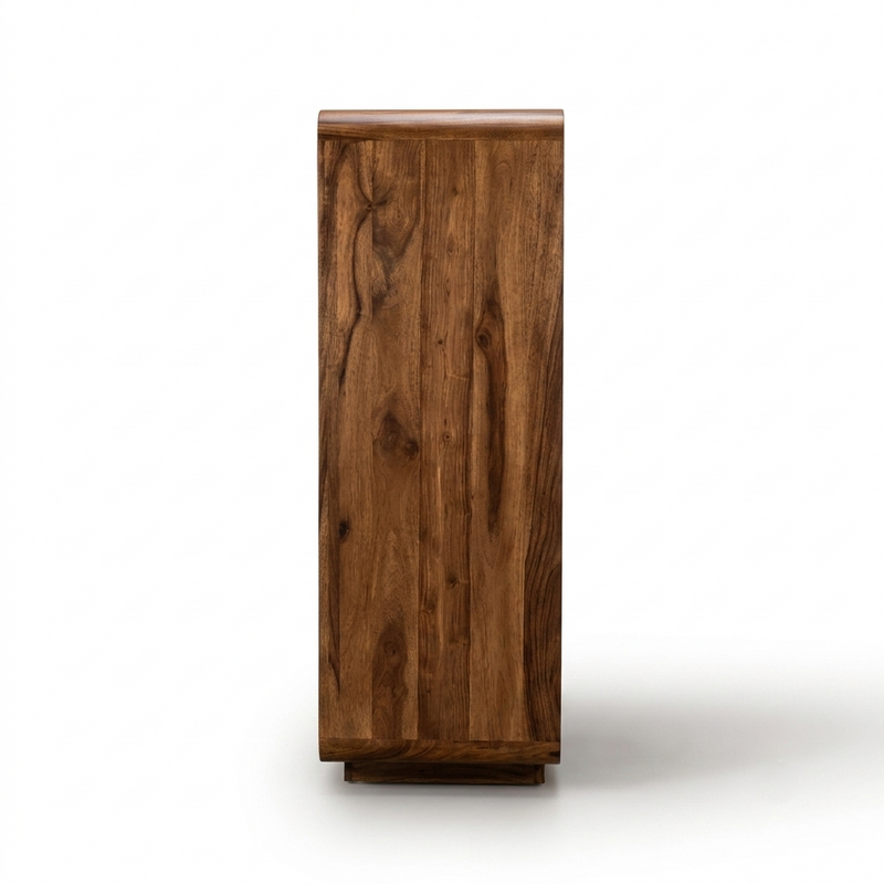 Grisa Sheesham Wood Shoe Cabinet With Cane Detailing
