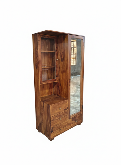 Sheesham Wood Dressing Table with Mirror & Storage Drawers – Elegant Bedroom Furniture