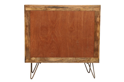 Suryavanshi Solid Wood Sideboard Cabinet with Cane 2 Door | Solid Wood Sideboard Cabinet | Cane Sideboard and Cabinet | Sideboard for Living Room | Natural Cane/Rattan Sideboard