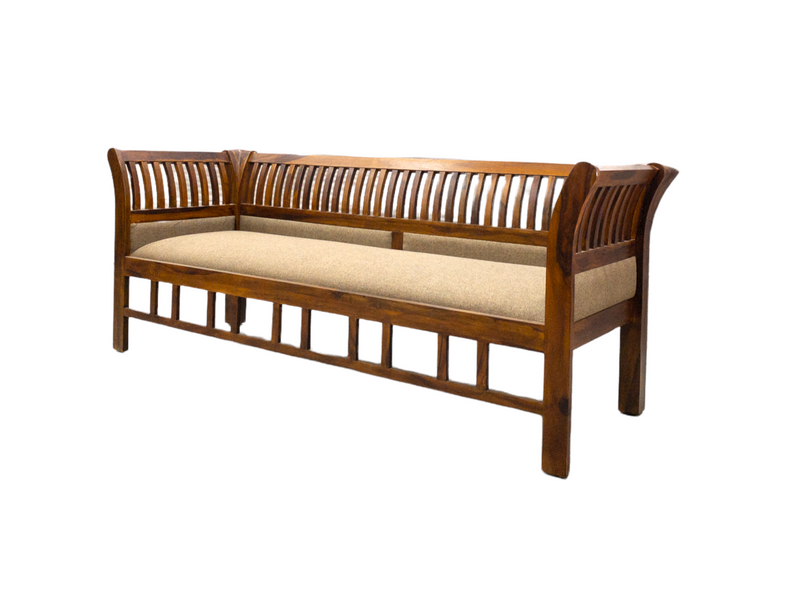Suryavanshi Sheesham Wood Cushioned Sofa – Available in 1 Seater and 3 Seater Sizes