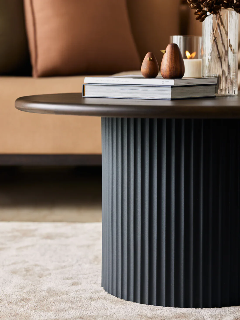 Origami Coffee Table Solid Mango Wood - Walnut Finish