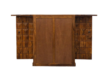 Sophisticated Suryavanshi Sheesham Wood Bar Cabinet with Diamond Pattern Doors