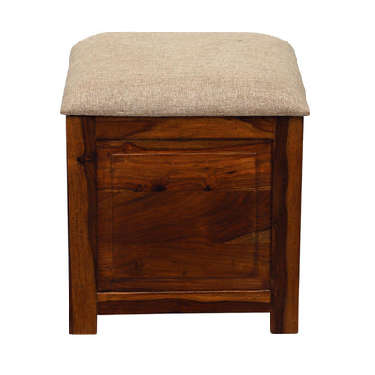 Suryavanshi Sheesham Ottoman Stool for Living Room Stool for Sitting Wooden Stool for Bedroom Ottoman pouffes for Sitting, Stools, Pouffe, (W40 x D40 x H42 Centimeters)