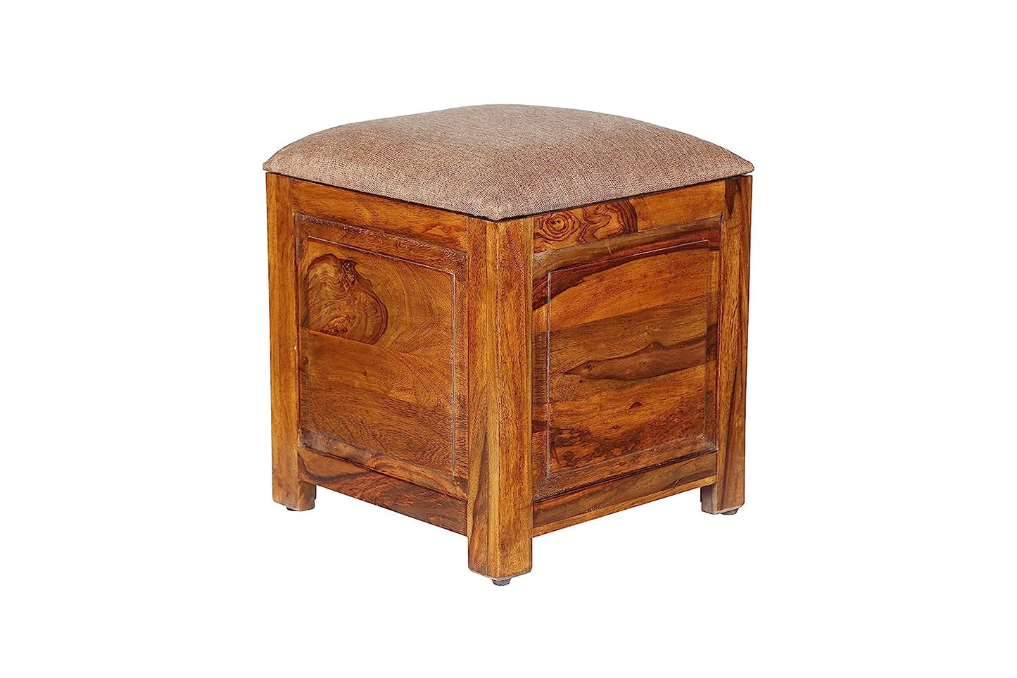 Suryavanshi Sheesham Ottoman Stool for Living Room Stool for Sitting Wooden Stool for Bedroom Ottoman pouffes for Sitting, Stools, Pouffe, (W40 x D40 x H42 Centimeters)