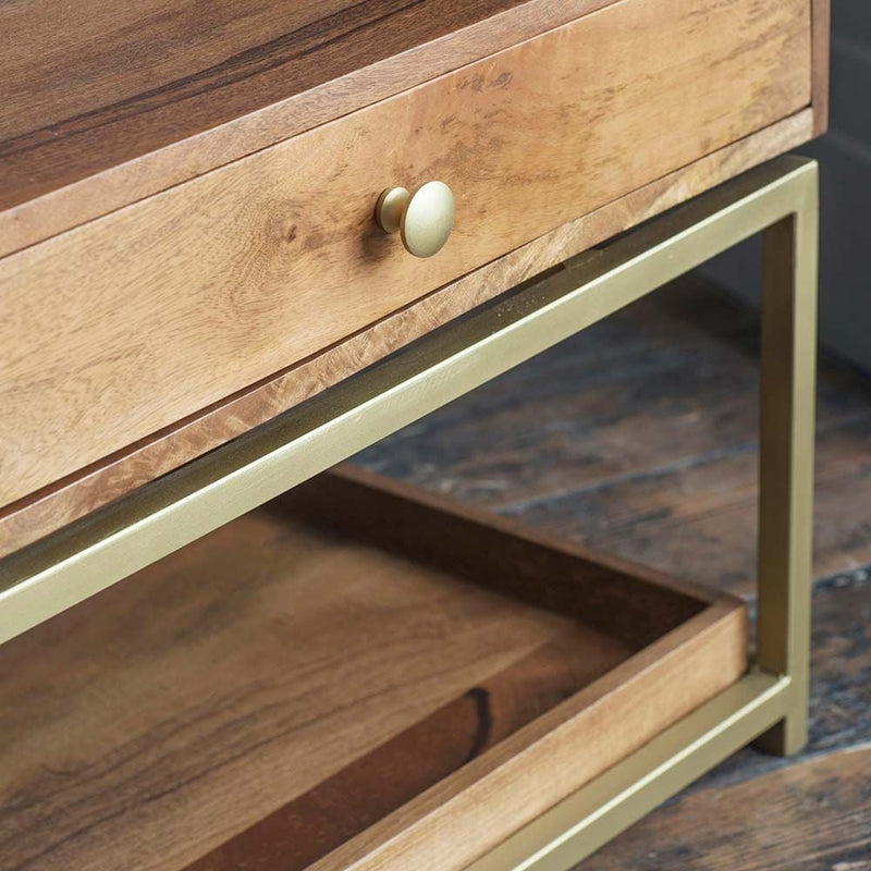 Suryavanshi Mango Wood Henley Coffee Table - Stylish and Functional Centerpiece for Your Living Room(65D x 130W x 47H CM)