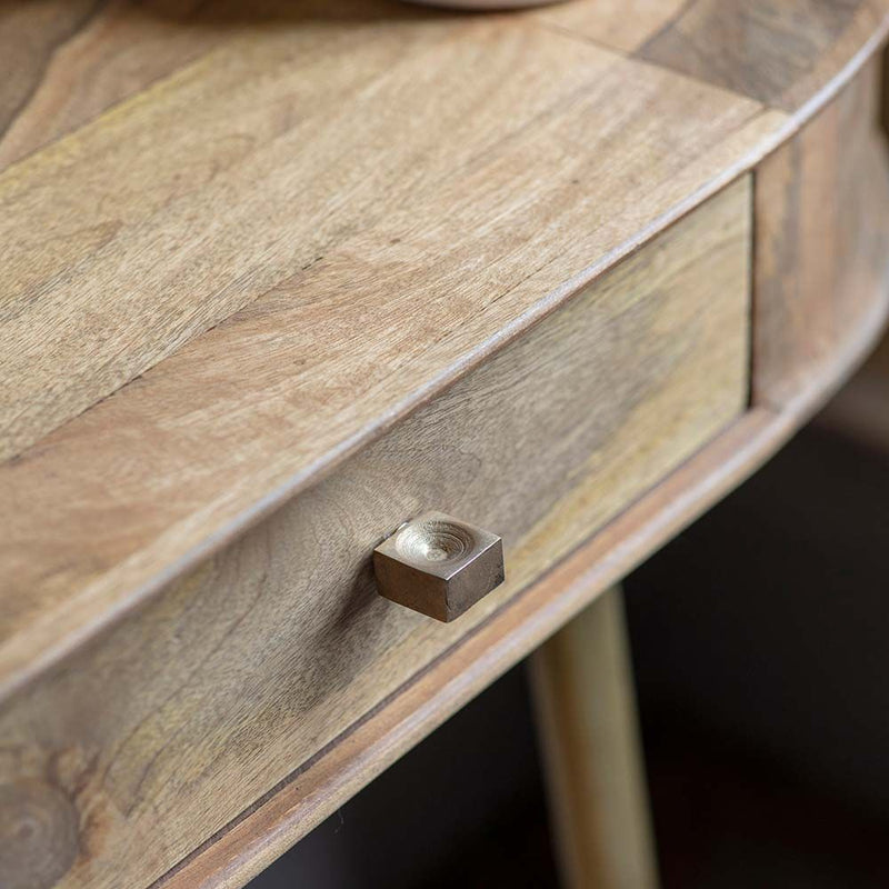 Suryavanshi Mango Wood Lottie Dressing Table with Stool - A Fusion of Elegance and Functionality