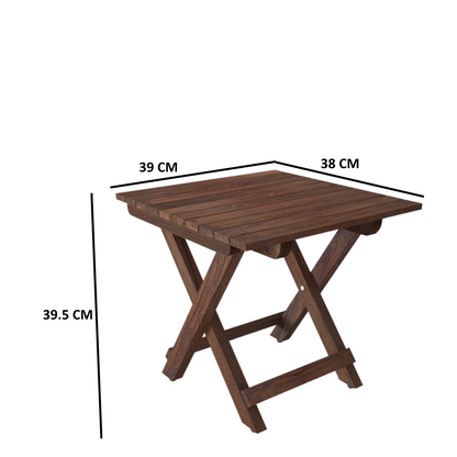 Suryavanshi Sheesham Wood Foldable Coffee Table - Space-Saving Design, Coffee Table (Sheesham Wood-Foldable, 38D x 39W x 39.5H cm)