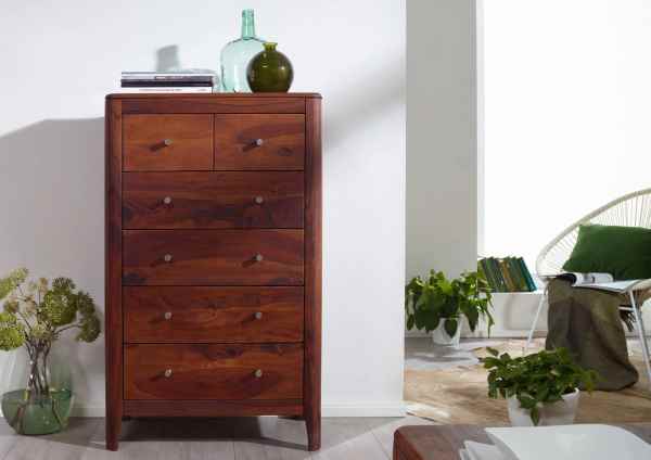 Suryavanshi Sheesham Wood 6-Drawer Chest of Drawers – Quality Storage Solution for Your Home (Sheesham Wood, W70 x D40 x H115 cm)