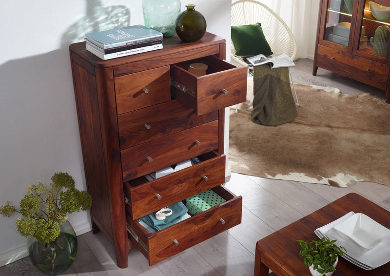 Suryavanshi Sheesham Wood 6-Drawer Chest of Drawers – Quality Storage Solution for Your Home (Sheesham Wood, W70 x D40 x H115 cm)