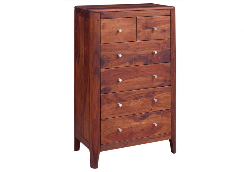 Suryavanshi Sheesham Wood 6-Drawer Chest of Drawers – Quality Storage Solution for Your Home (Sheesham Wood, W70 x D40 x H115 cm)