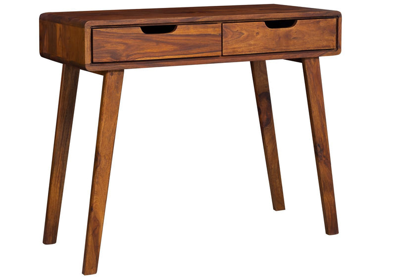 Suryavanshi Sheesham Wood 2 Drawer Console Table – Natural Finish and Simple Design – Versatile and Elegant Furniture (Sheesham Wood, W90 D40 H77 cm)