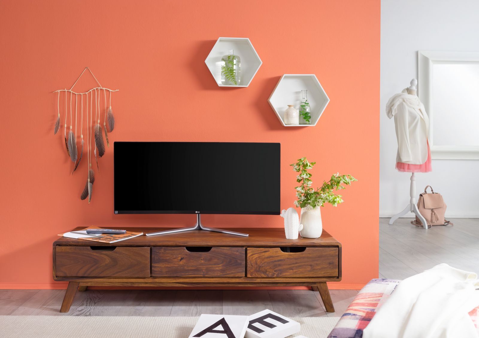 Suryavanshi Sheesham Wood TV Unit with 3 Drawers – Elegant and Durable ...